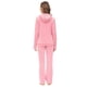 thumbnail image 4 of Dolcevida Chándal de terciopelo para mujer Conjunto de pantalones deportivos cálidos Conjunto de sudadera con capucha y pantalón deportivo Traje de jogging de terciopelo (Rosa XL), 4 of 5