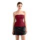 thumbnail image 2 of Camiseta sin mangas SUUKSESS para mujer con doble forro, sin tirantes, color vino XL, 2 of 6