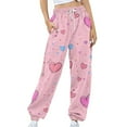 thumbnail image 7 of Fall Rollbacks LEBONYARD Pants for Women Clearance,Women's Casual Trousers Printing Drawstring Pants Waist Long Pants Sweatpants with Pocket Multicolor S, 7 of 7