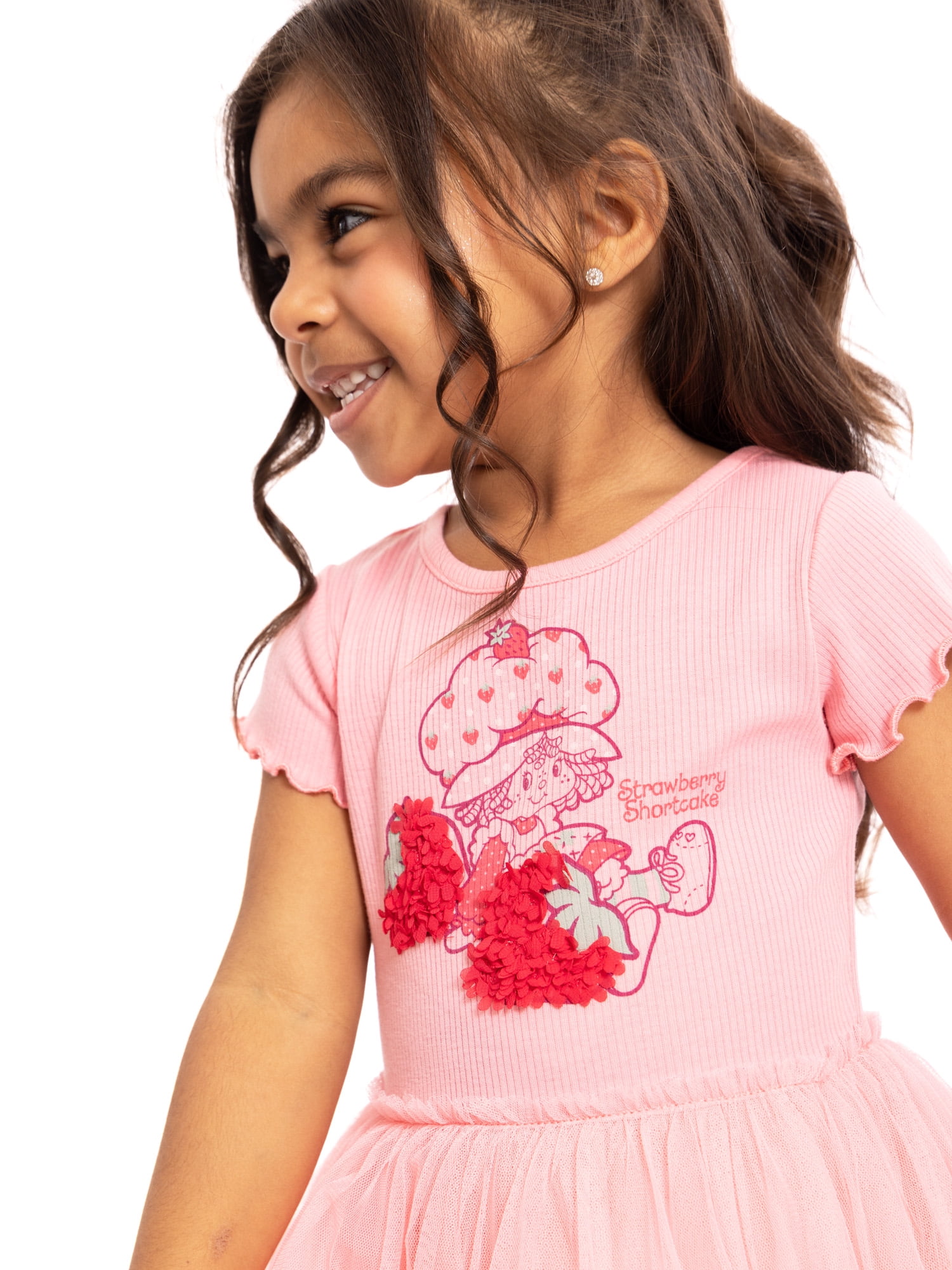Strawberry Shortcake Toddler Girls Graphic Tutu Dress with Short Sleeves, Sizes 12M-5T