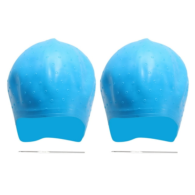 2 Ensembles de Bonnets de Coloration Capillaire Réutilisables en Silicone avec Crochets de Crochet