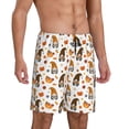 thumbnail image 2 of Pofeuu Halloween Gnomes Print Men's Soft Woven Elastic Waistband Sleep Pajama Short-4X-Large, 2 of 6