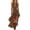 *Brown, variant on VBVC Women's Halter V-Neck High-Low Maxi Dress,Ladies Sleeveless Ruffle Flowy Gown,Elegant Boho Summer Party Cocktail Dress For Women,Black,S-3XL