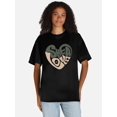thumbnail image 1 of T-Shirt Imprimé Dinde Vintage pour Femmes - Col Rond Décontracté, Manches Courtes, Polyester, Lavable en Machine - Parfait pour l'Été, Col Rond, Décontracté, 1 of 8