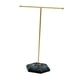 thumbnail image 5 of Soporte de joyería con barra en T Yuyangstore Base dorada y negra, 5 of 8