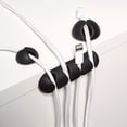 thumbnail image 6 of Wrap-It Storage Adhesive Cable Clips - Cord Organizer for Desk Cable Management, Charger Cord Holder for Nightstand - Black (42 Pack), 6 of 10