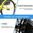 thumbnail image 3 of JSTUOKE 26 Inch 3 Wheels Adult Travel Shopping Tricycle with 7 Speed Gear System with Shopping Basket and Backrest for Seniors, Ladies, Men Multiple ColorsYellow, 3 of 5