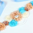 thumbnail image 4 of Maternity Sash,Mommy&Daddy to Be Corsage Pins with Blue Floral Sash for Baby Shower Gender Reveal Special, 4 of 9