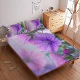 thumbnail image 2 of Flower Fitted Sheet Set with Pillowcase 3D Rose Printed Bedding Set Home Bedroom Decor,Queen (60"x80"), 2 of 5