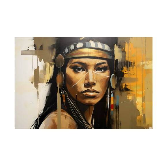 Canvas Wall Art - Ray Heere 'Colorful Model 18' Wall Art for Living Room, Bedroom, or Office Décor by Trademark Fine Art - 19 x 12 Inches