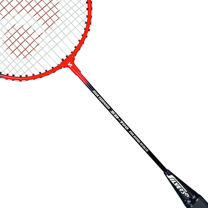 SB-100 Combo-5 (2 Badminton Rackets + 2 Pcs Plastic Shuttle) Red-Yellow