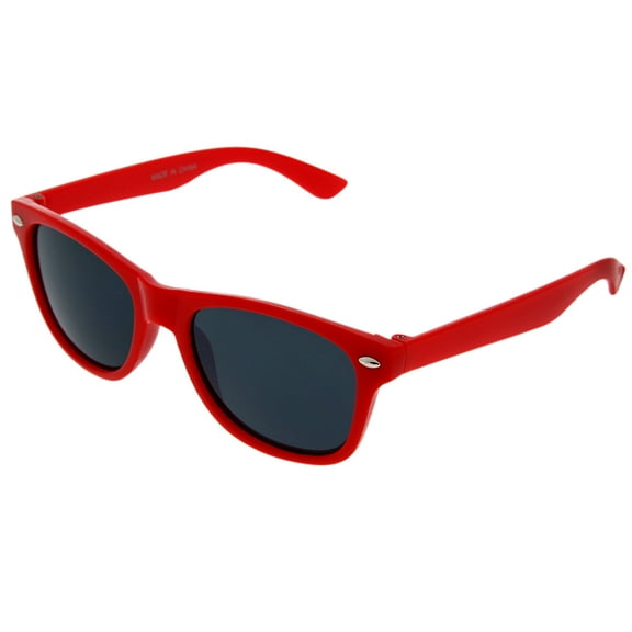 grinderPUNCH Kids Classic Retro 80's fashion Sunglasses for Childrens, Red