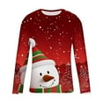 thumbnail image 4 of Stamzod Men's T-Shirts Xmas Long Sleeve Casual Pullover Tops Holiday Plus Size Fashion Christmas Shirts for Men Red E XXXXL, 4 of 5