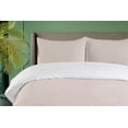 thumbnail image 4 of Ambesonne Retro Duvet Cover Sets, Geometric Chevron Zig Zag, 2-Queen, Cream and Lavender, 4 of 7