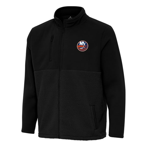 Men's Antigua Black New York Islanders Daily Fused Full-Zip Jacket