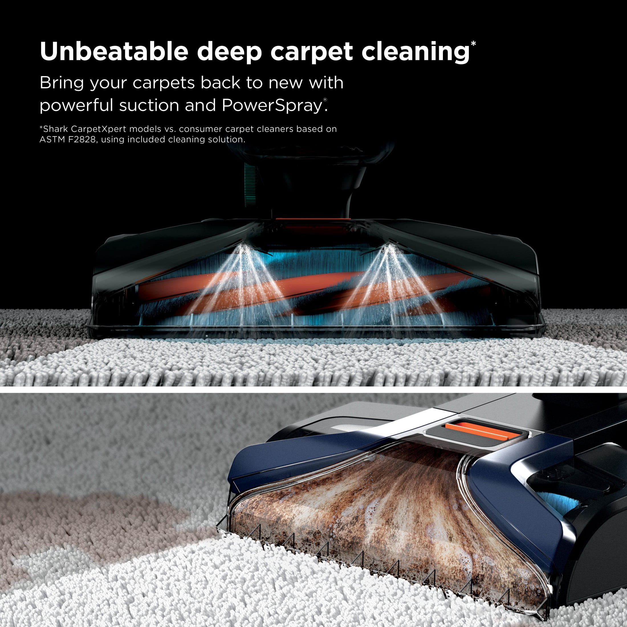 Shark CarpetXpert with StainStriker Upright Carpet & Area Rug Cleaner, Upholstery, Pet Friendly, Carpet Shampooer, 2 Tools, Cleaning Solutions, EX200 Navy