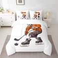 thumbnail image 2 of Castle Fairy Gamer Ice Hockey 7 Pieces Bedding Comforter Set for Teens Boys Girls,Sport Theme Full Bedding Set Lightweight,Gothic Style Fitted Sheet Flat Sheet,Super Cozy Room Decor, 2 of 8