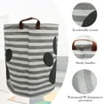 thumbnail image 7 of Howarmer Laundry Hamper with Strong Handles, Large Capacity Collapsible & Convenient Home Laundry Basket for Kids Toys, Baby Clothing, Nursery Hamper ( Round - Paw Print ), 7 of 7