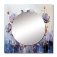 thumbnail image 2 of Designart "Purple Botanical Charm IV" Abstract Botanicals Square Mirror Wall Decor Modern - Large Purple Square Bathroom Mirror - Square Printed Wall Mirror Art, 2 of 5