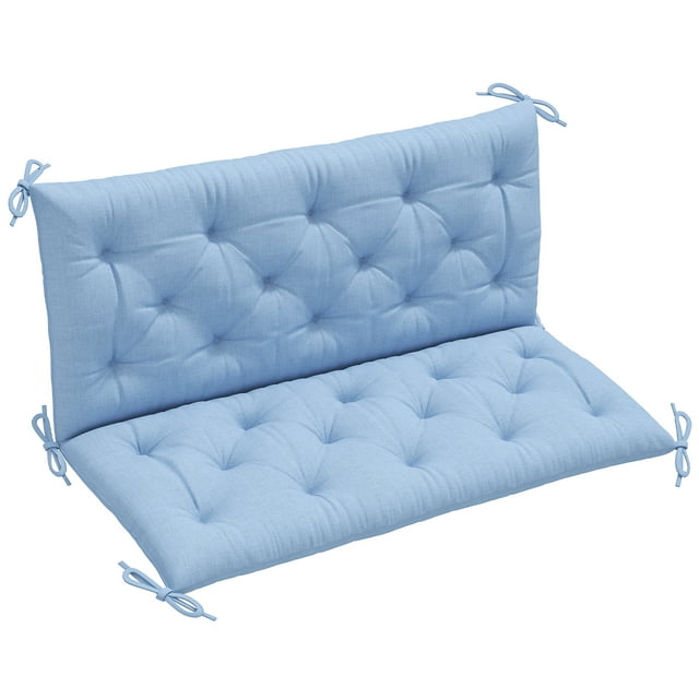 Outsunny 2 Seater Garden Bench Cushions, 4.7 Inch Thick Outdoor Soft Pad