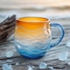 thumbnail image 4 of Wosthever Tazas de café con asa, hechas a mano con vidrio marino y forma de ola. Multifuncionales y aptas para bebidas frías y calientes. Mostrada, 4 of 6