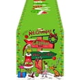thumbnail image 2 of Christmas Grinch Table Runner Tablecloth 13x72 Inch Mode Waterclor Plaid Christmas Trees Merry Xmas Table Runner,Winter Holiday Kitchen Dining Table Christmas Decoration For Indoor Home Party, 2 of 7