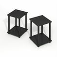 thumbnail image 4 of Furinno Simplistic End Table, Set of Two, Dark Americano/Black, 4 of 4