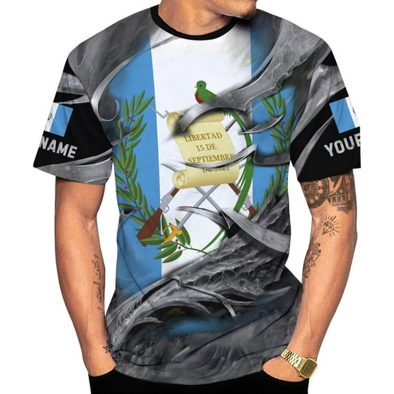 Guatemala Shirt - 3D Guatemala Flag Camisa, Guatemalan Pride T-Shirt for Men & Women (S)