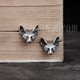 thumbnail image 4 of Aretes de Gatito ZHAOCHENG Punk Retro de Plata de Ley 925 Hipoalergénicos, 4 of 5