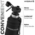 thumbnail image 2 of Botella de Agua de Acero Inoxidable de 43 Oz Hydrate Libre de Bpa para Gimnasio, 2 of 5