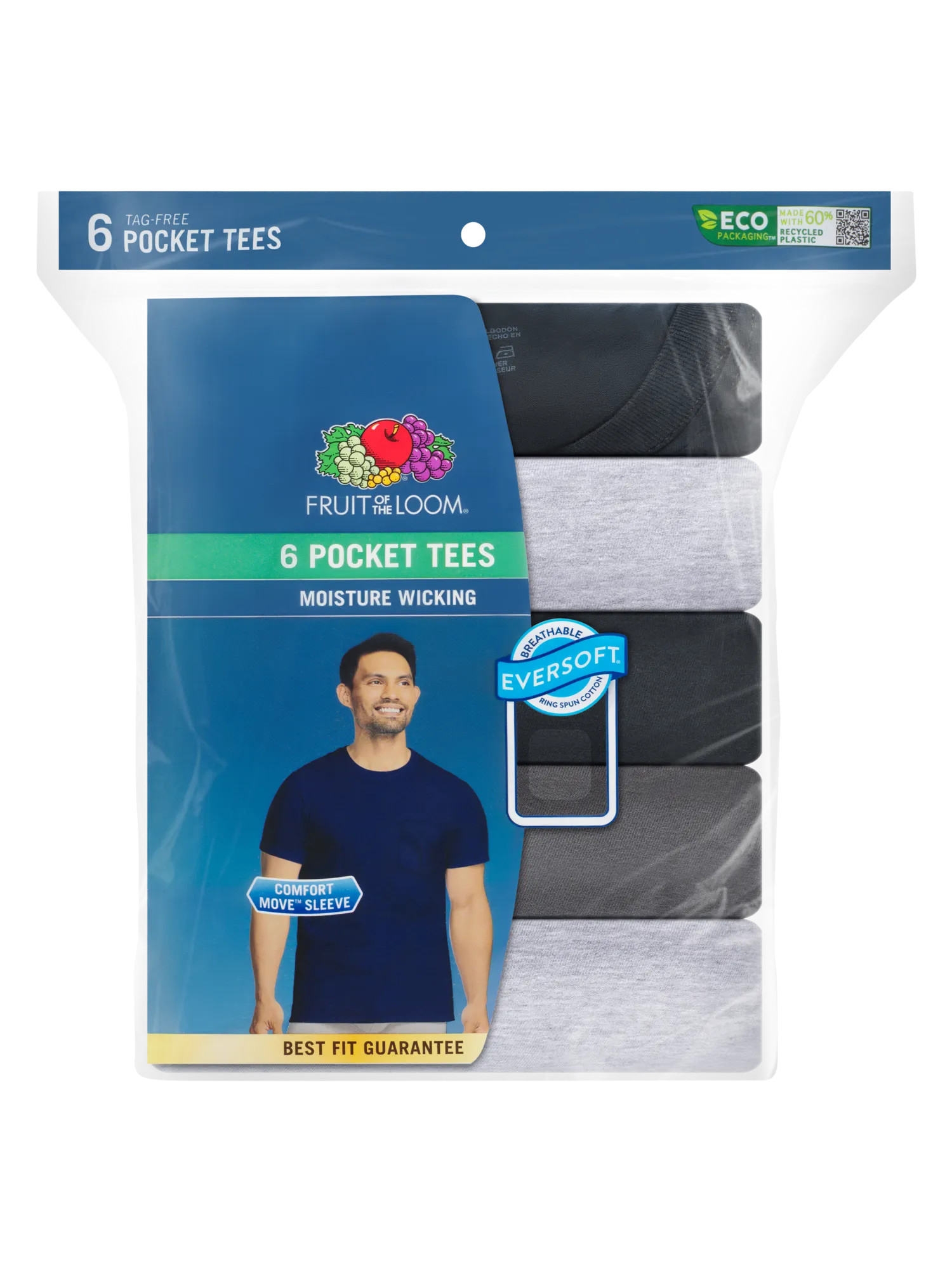 Fruit of the Loom Men's Assorted Pocket T-Shirts, 6-Pack photo 7