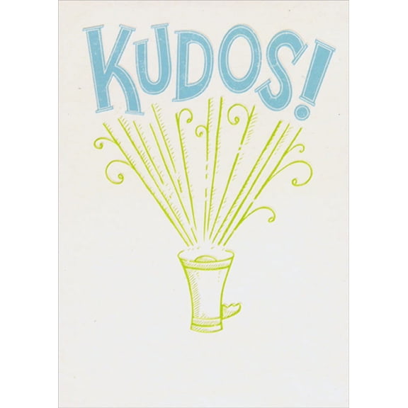 Designer Greetings Kudos Megaphone Congratulations Card