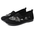 thumbnail image 5 of Domzle Womens Butterfly Embroidered Loafers 2026 Orthopedic Shoes Slip on Walking Shoes Breathable Mesh Casual Loafers Lightweight Slip-on Sneakers Black 36, 5 of 9