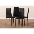 thumbnail image 5 of Baxton Studio Matiese Modern and Contemporary Black Faux Leather Upholstered Dining Chair (Set of 4), 5 of 5