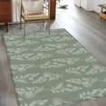 thumbnail image 2 of Dark Green Botanical Area Rugs 3'x5', Washable Small Throw Rugs for Living Room Bedroom, Pastoral Elegant Spring Floral Indoor Outdoor Rug Non-Slip Low Pile Carpet Runner Reversible Floor Mats, 2 of 8