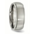 thumbnail image 5 of Primal Steel Titanium Ridged Edge 8mm Brushed and Polished Band, 5 of 11