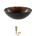 thumbnail image 2 of KRAUS Pluto Glass Vessel Sink in Brown with Pop-Up Drain and Mounting Ring in Oil Rubbed Bronze, 2 of 7