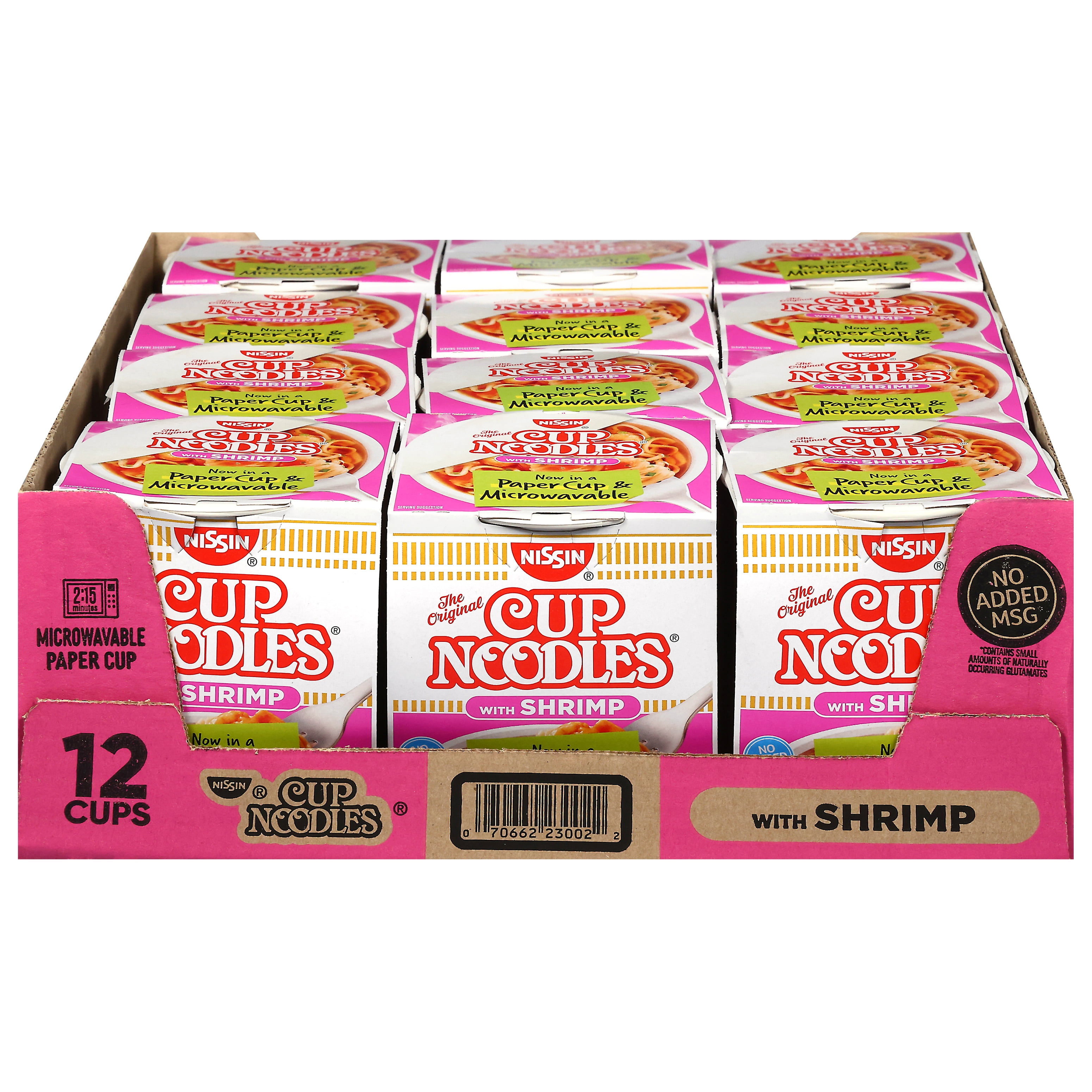 Nissin Foods, Cup noodles (Shrimp), 2.25 fl oz (Case of 12)