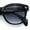 Black - Smoke, variant on Womens Classic Boyfriend Fashion Horn Rim Round Chic Plastic Sunglasses Beige Stripe - Black