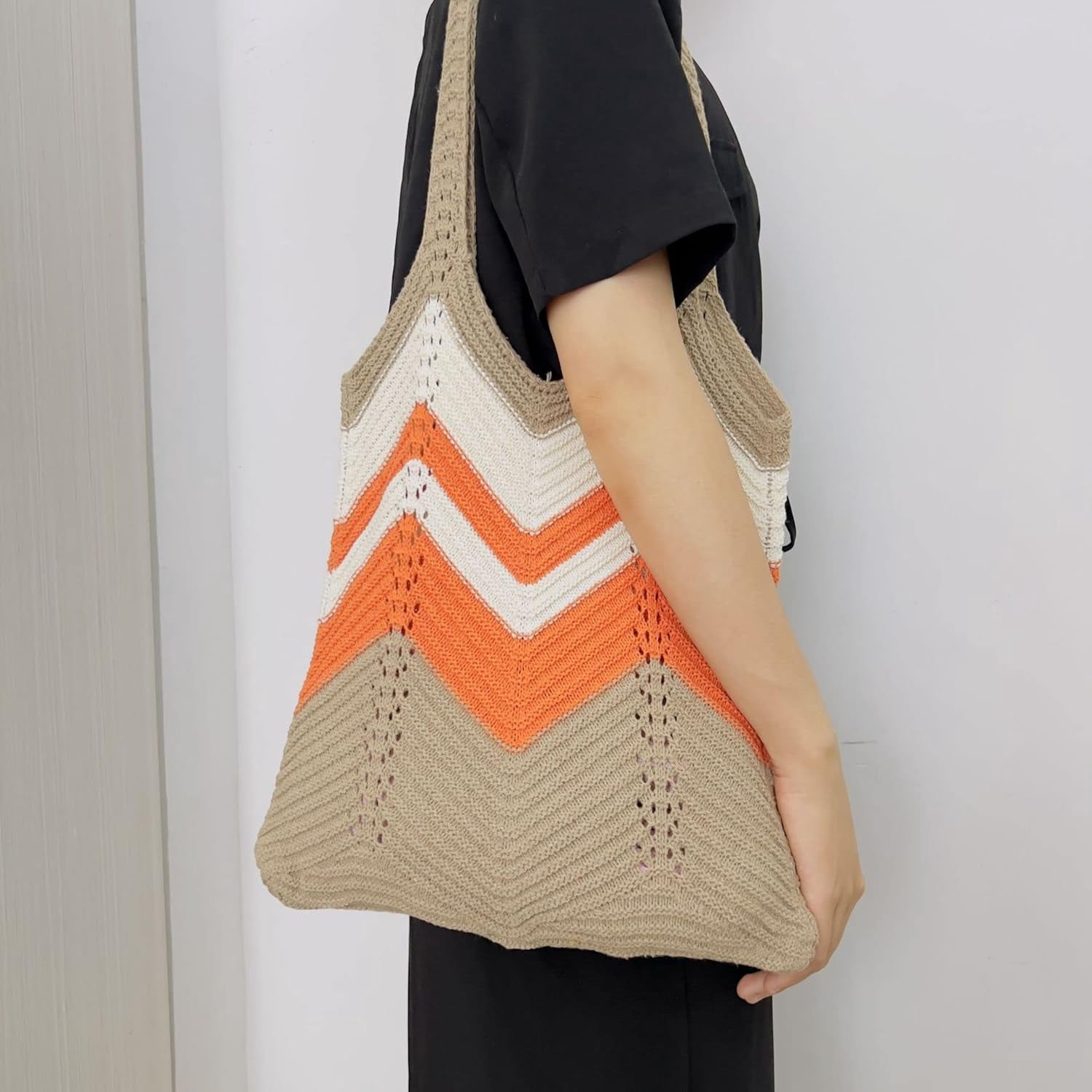 Kukuzhu Y2k Aesthetic Tote Bag Aesthetic Y2k Bag Crochet Tote Bag Aesthetic Tote Bags Aesthetic Y2k Purse