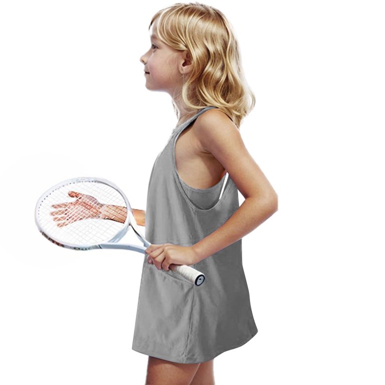 Women's Summer Tennis Dress - Sleeveless Halter Neck Jumpsuit, Loose Fit 2-in-1 Athletic Romper 2-in-1 Sports Romper Women's Summer Tennis Dress - Sleeveless Halter Neck Jumpsuit, Loose Fit 2-in-1 Athletic Romper 2-in-1 Sports Romper