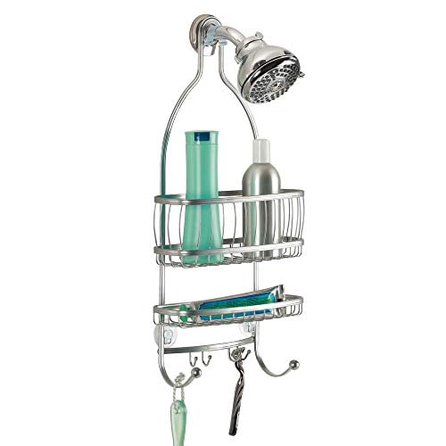iDesign York Metal Wire Hanging Shower Caddy, Extra Wide Space for
