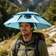 thumbnail image 6 of Solar Powered Fan Umbrella Hat 31.5in UPF 50+ Dual Cooling Hands Free Outdoor Sun Protection Hat for Fishing Golf Camping(Sky Blue,One Size), 6 of 8
