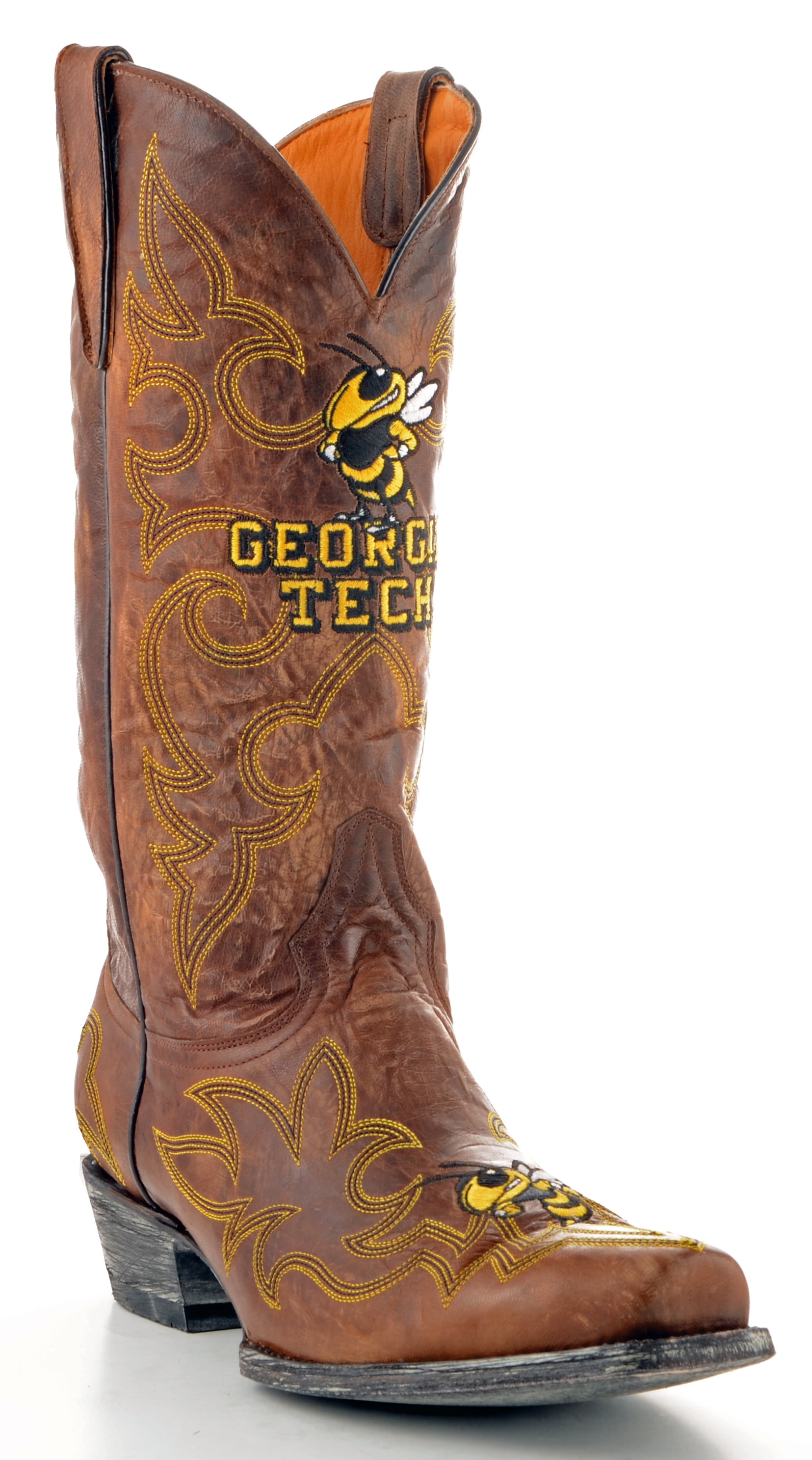 Gameday Boots Mens Leather Georgia Tech Cowboy Boots by GameDay Boots