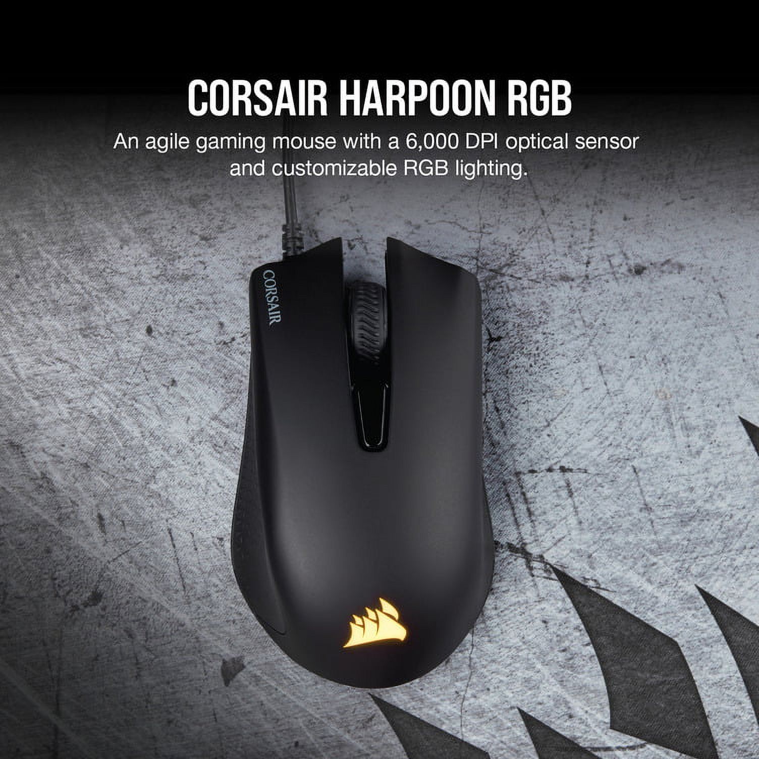 Corsair Gaming HARPOON RGB Gaming Mouse, Backlit RGB LED, 6000 DPI, Optical - image 4 of 15