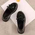 thumbnail image 5 of Ynynloco Girls Patent Leather Slip-On Penny Loafers Flats Bow Tassel Oxfords Dress Shoes, 5 of 6