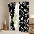 thumbnail image 3 of jejeloiu Chic Bow Knot Curtains Pack of 2 (42x84 Each),Kawaii Cartoon Bowtie Curtains Blackout,Silver Black Bedroom Curtains For Girls Teens,Super Cozy Room Decor, 3 of 6