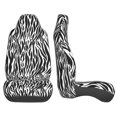 thumbnail image 3 of Fuzoiu Zebra Print Seat Covers Set, Car Seat Covers Front Seats, Car Seat Protector, Car Seat Cushion, Seat Covers Carseat Cover Universal Fit for Most Cars, 3 of 7