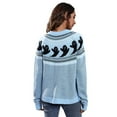 thumbnail image 2 of EFINNY Women's Sweater Fashion Versatile Comfort Cute Warmth Round Neck Pullover Knitted Sweater for Autumn and winter Halloween, 2 of 6