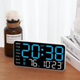 thumbnail image 1 of HLONK Digital Wall Clock Dual alarm clock  Auto Dimming Temperature Date Week Timing Countdown LED Display  for Living Room/Kitchen/Shop/ Warehouse/ Office Decor, 1 of 6